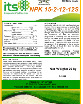 15-2.2-12.4 + 1.2%MgO + Ca – GRADED –